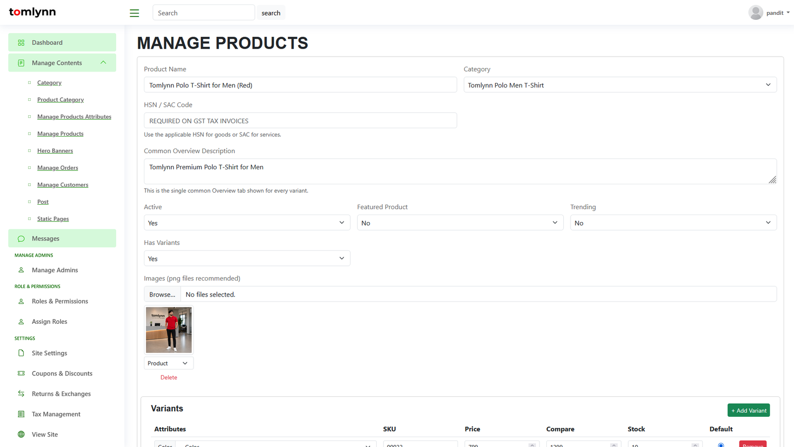 Ecommerce Website