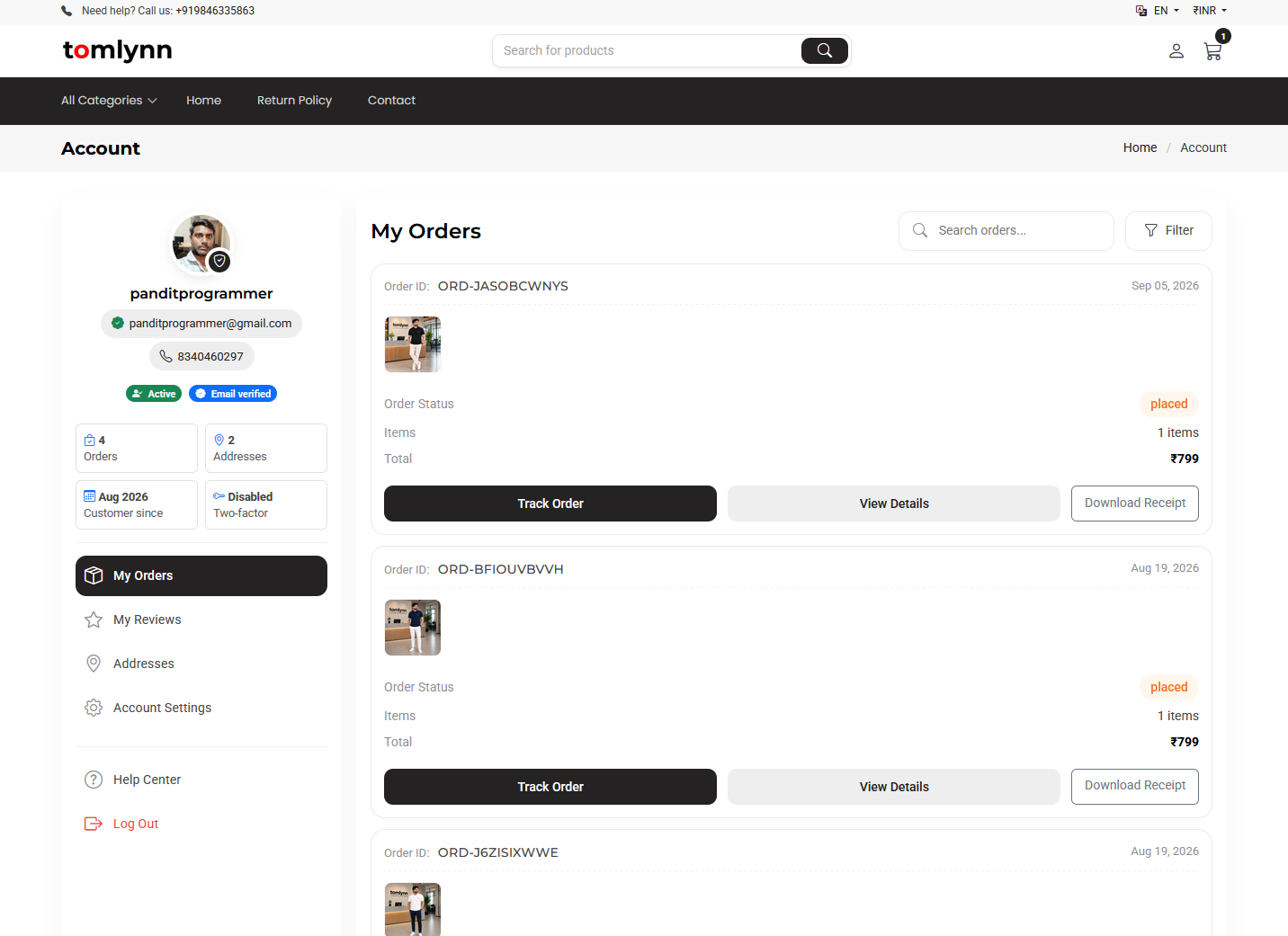Ecommerce Website